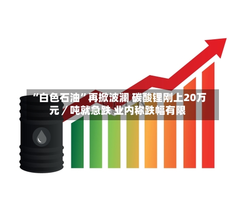 “白色石油	”再掀波澜 碳酸锂刚上20万元／吨就急跌 业内称跌幅有限-第2张图片