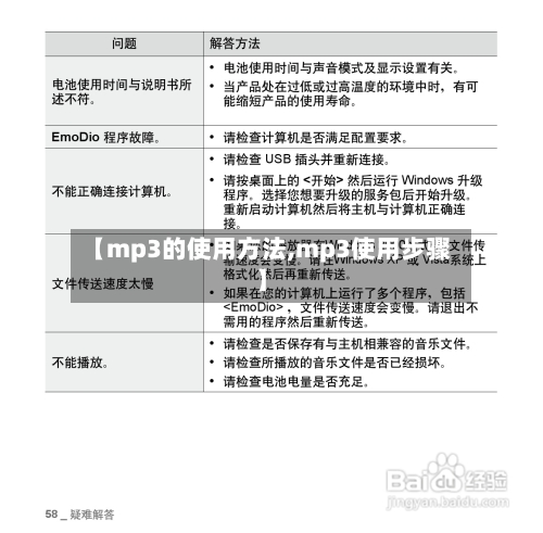 【mp3的使用方法,mp3使用步骤】-第3张图片