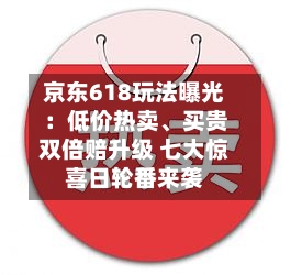 京东618玩法曝光：低价热卖、买贵双倍赔升级 七大惊喜日轮番来袭