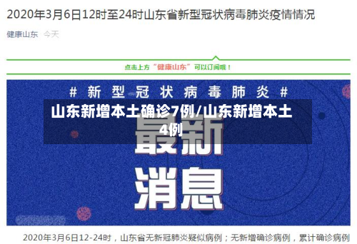 山东新增本土确诊7例/山东新增本土4例