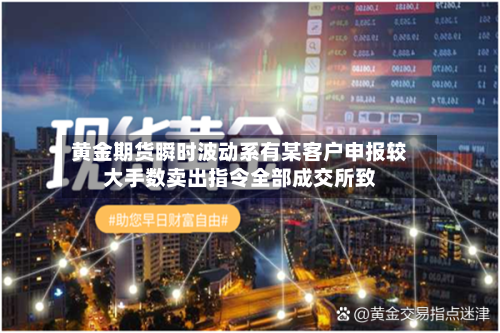黄金期货瞬时波动系有某客户申报较大手数卖出指令全部成交所致