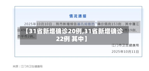 【31省新增确诊20例,31省新增确诊22例 其中】-第2张图片