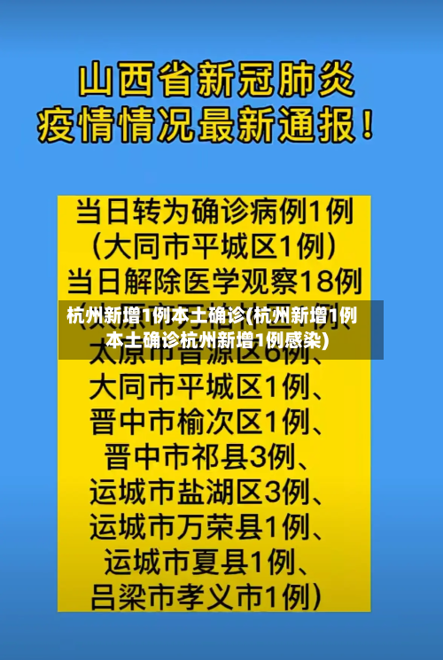 杭州新增1例本土确诊(杭州新增1例本土确诊杭州新增1例感染)-第2张图片