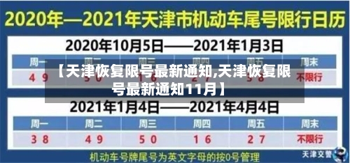 【天津恢复限号最新通知,天津恢复限号最新通知11月】