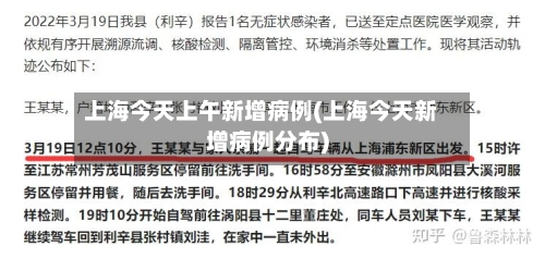 上海今天上午新增病例(上海今天新增病例分布)-第2张图片