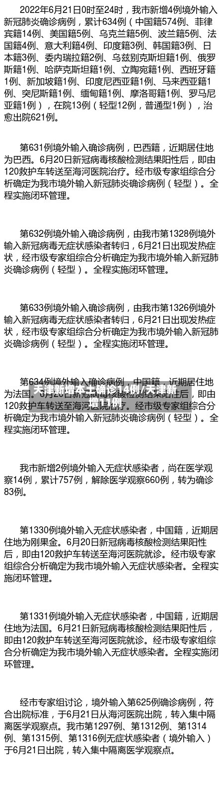 天津新增本土确诊14例/天津新增11例-第2张图片