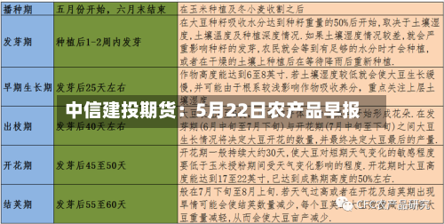 中信建投期货:5月22日农产品早报-第3张图片