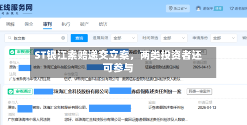 ST银江索赔递交立案，两类投资者还可参与-第3张图片