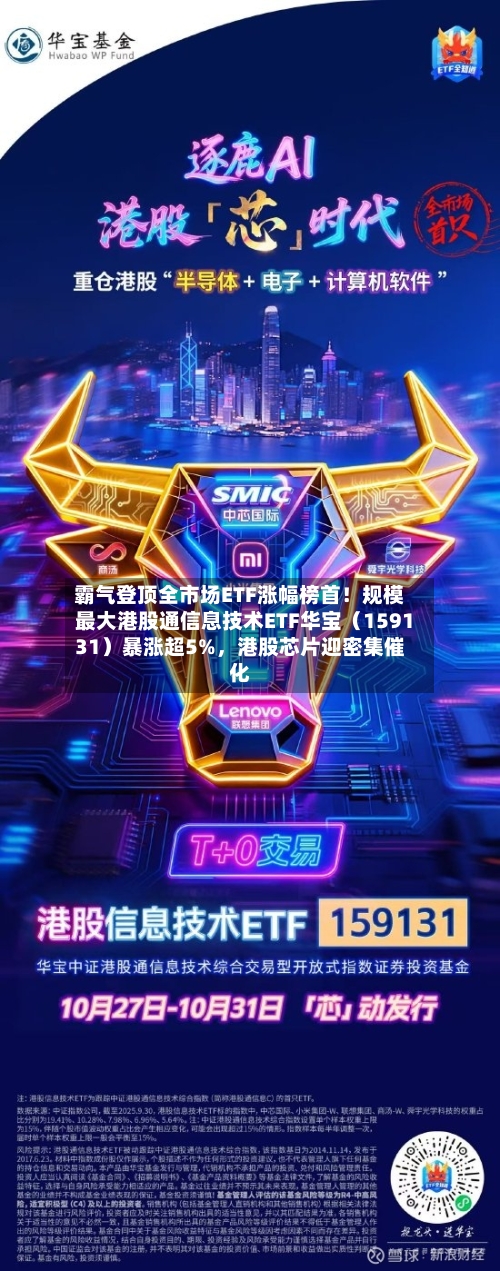 霸气登顶全市场ETF涨幅榜首！规模最大港股通信息技术ETF华宝（159131）暴涨超5%，港股芯片迎密集催化-第2张图片